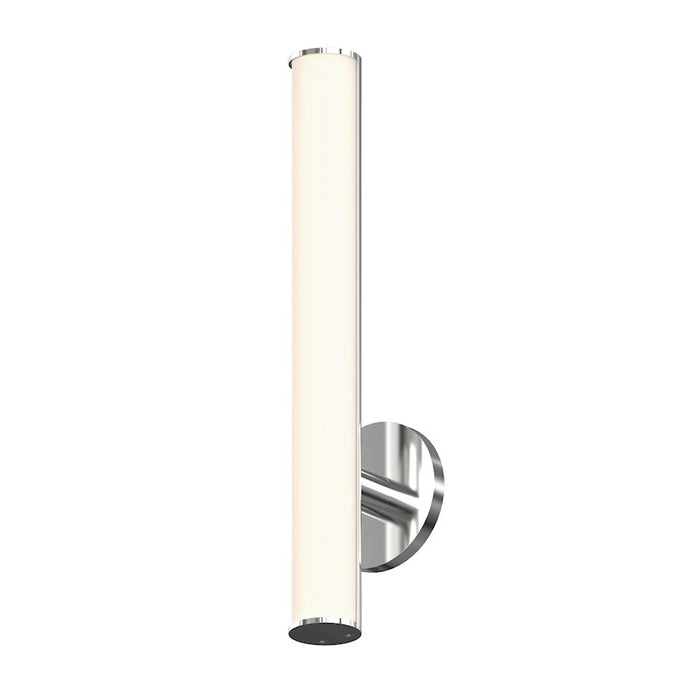 Sonneman Bauhaus Columns 1 Light 18" LED Wall Sconce, Satin Chrome - 2501-23