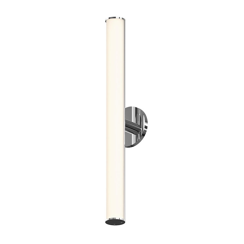 Sonneman Bauhaus Columns 1 Light 24" LED Wall Sconce, Polished Chrome - 2502-01