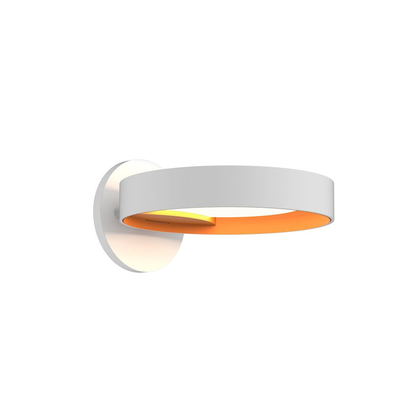 Sonneman Light Guide Ring 1 Light LED Sconce, White/Apricot - 2650-03A