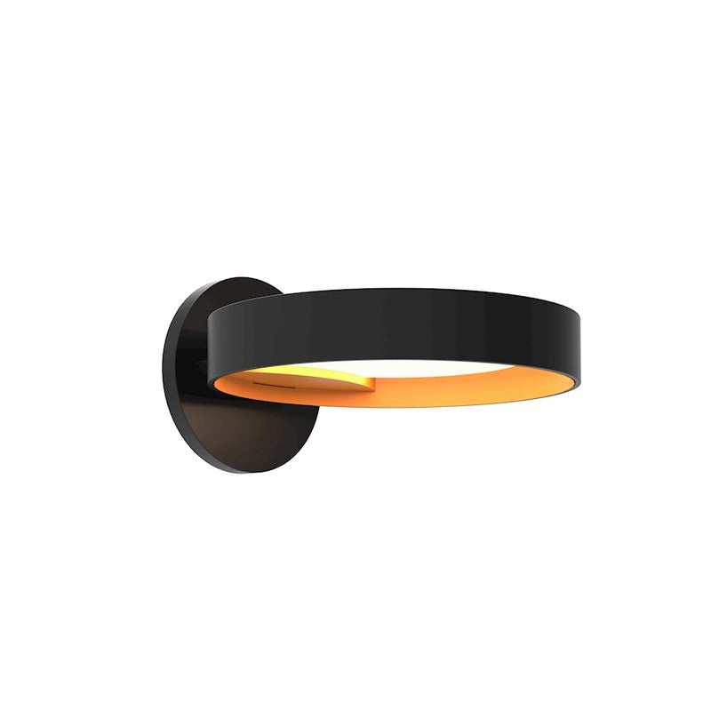 Sonneman Light Guide Ring 1 Light LED Sconce, Black/Apricot - 2650-25A
