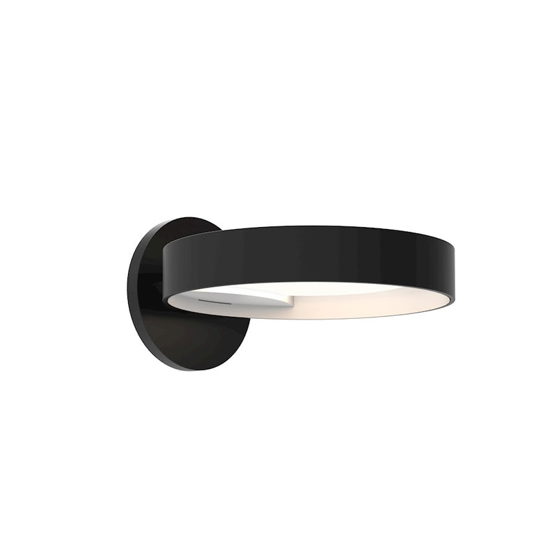 Sonneman Light Guide Ring 1 Light LED Wall Sconce, Satin Black - 2650-25W