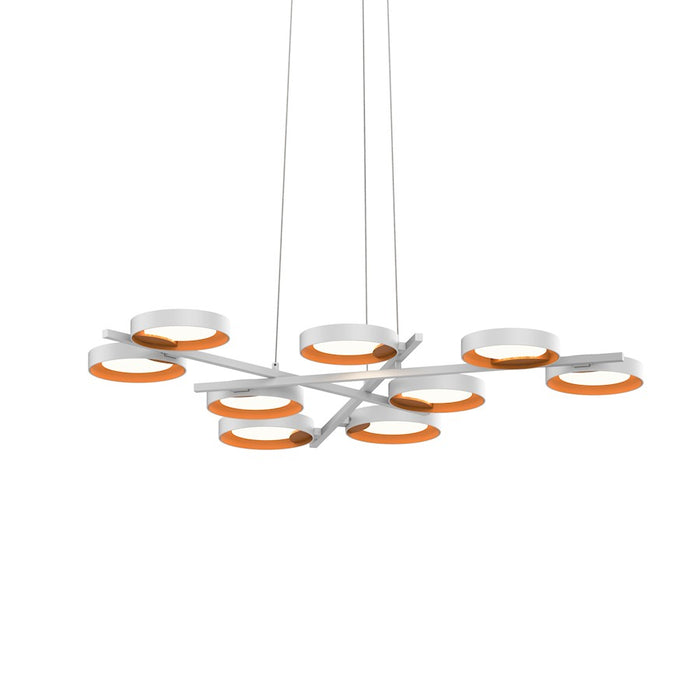Sonneman Light Guide Ring 9 Light LED Pendant, Satin White/Apricot - 2656-03A