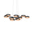 Sonneman Light Guide Ring 9 Light LED Pendant, Satin Black/Apricot - 2656-25A