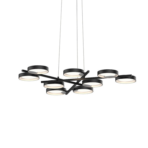 Sonneman Light Guide Ring 9 Light LED Pendant, Satin Black - 2656-25W