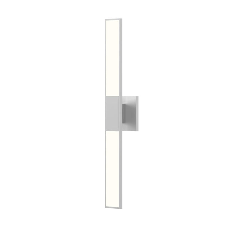 Sonneman Planes 2 Light 24" LED Double Wall Sconce, Satin Aluminum - 2682-16