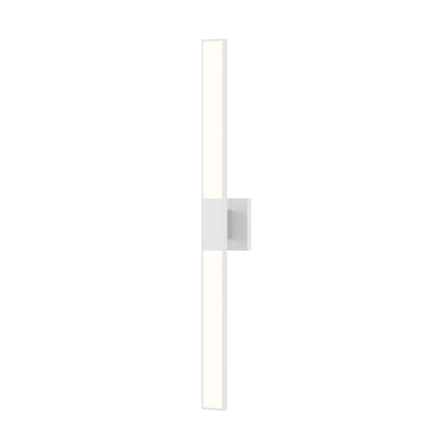 Sonneman Planes 2 Light 32" LED Double Wall Sconce, Satin White - 2683-03