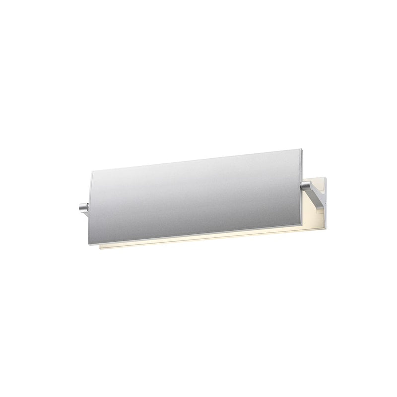 Sonneman Aileron 12" LED Wall Sconce, Bright Satin Aluminum - 2700-16
