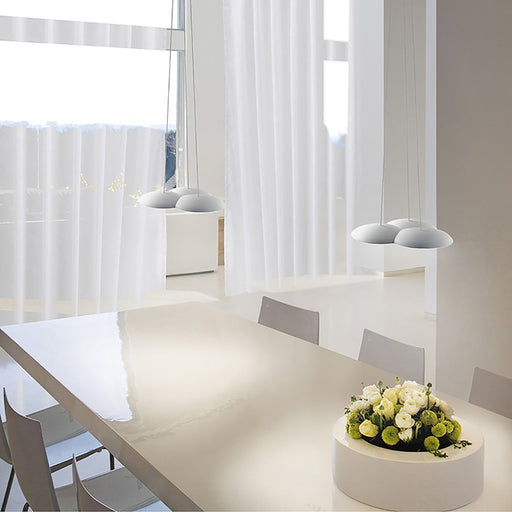 Sonneman Little Cloud 1Lt LED Downlight Pendant, Aluminum/Aluminum