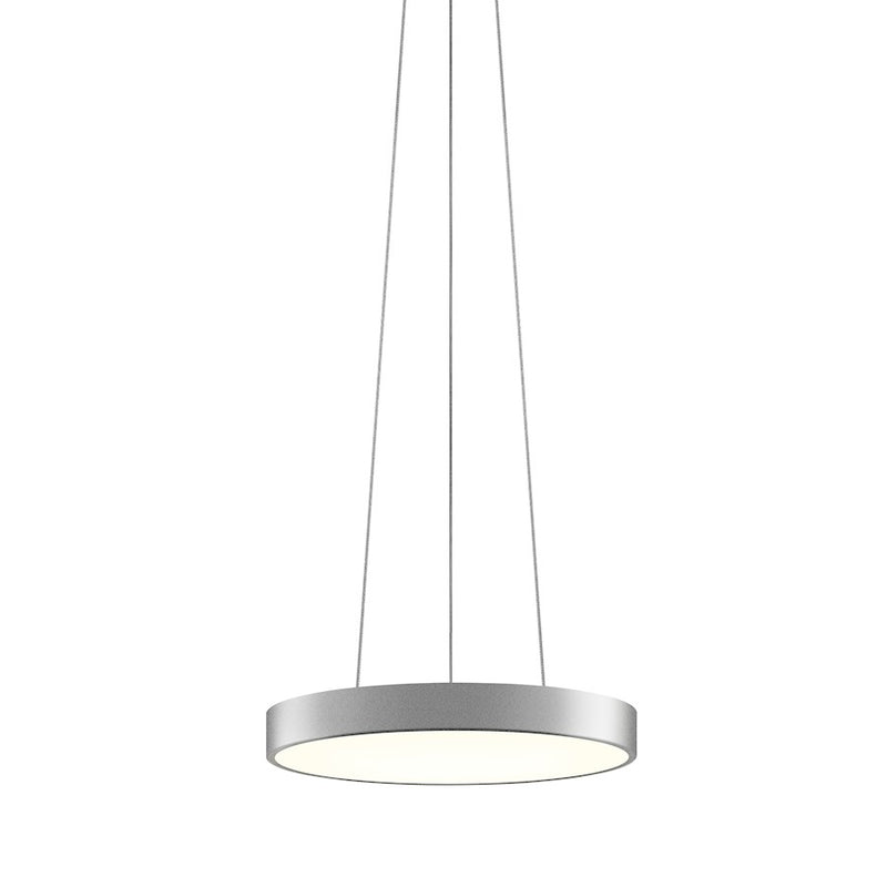 Sonneman Pi 1Lt LED Ring 16" Pendant, Satin Aluminum/White - 2740-16-J20