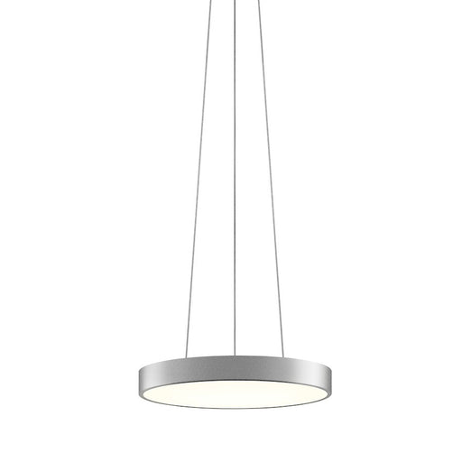 Sonneman Pi 1Lt LED Ring 16" Pendant, Satin Aluminum/White - 2740-16-J20