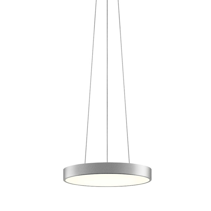 Sonneman Pi 1Lt LED Ring 16" Pendant, Satin Aluminum/White - 2740-16-J20