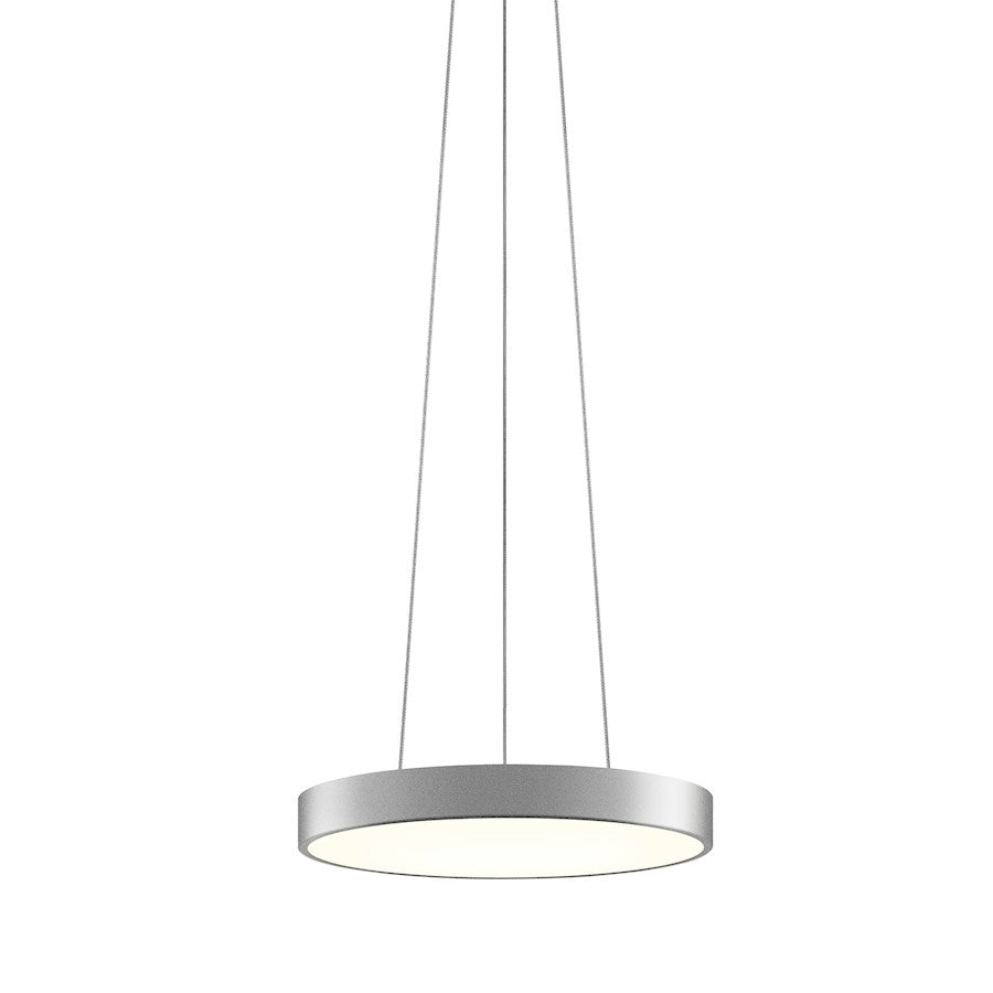Sonneman Pi 1Lt LED Ring 16" Pendant, Satin Aluminum/White - 2740-16-J20