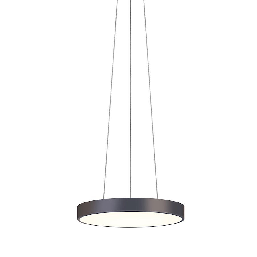 Sonneman Pi 1 Light 16" LED Pendant, Black Bronze/White - 2740-32-J20