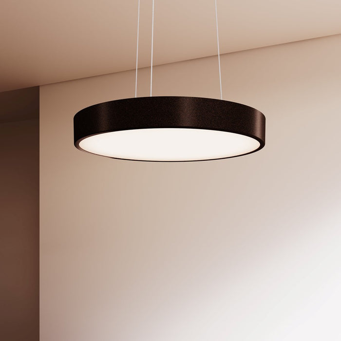 Sonneman Pi 1 Light 16" LED Pendant, Black Bronze/White