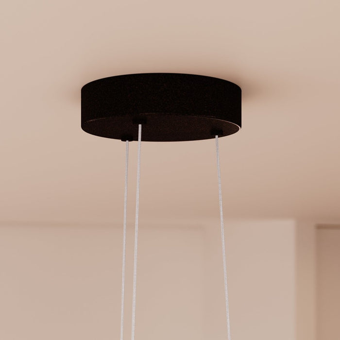 Sonneman Pi 1 Light 16" LED Pendant, Black Bronze/White