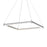 Sonneman Stix Square 1Lt LED 19" Pendant, Satin Aluminum/Frosted - 2786-16-J20
