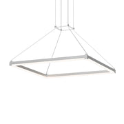 Sonneman Stix Square 1Lt LED 24" Pendant, Satin Aluminum/Frosted - 2787-16-J20