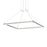 Sonneman Stix Square 1Lt LED 24" Pendant, Satin Aluminum/Frosted - 2787-16-J20