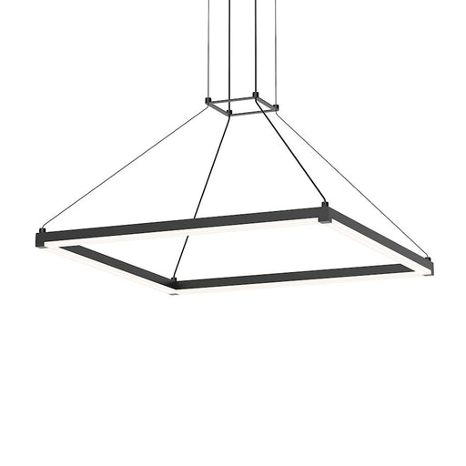 Sonneman Stix Square 1 Light LED 24" Pendant, Satin Black/Frosted - 2787-25-J20