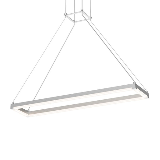 Sonneman Stix Rectangle 1Lt LED 30" Pendant, Aluminum/Frosted - 2788-16-J20