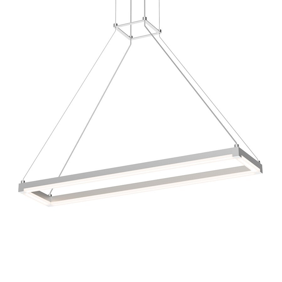 Sonneman Stix Rectangle 1Lt LED 30" Pendant, Aluminum/Frosted - 2788-16-J20