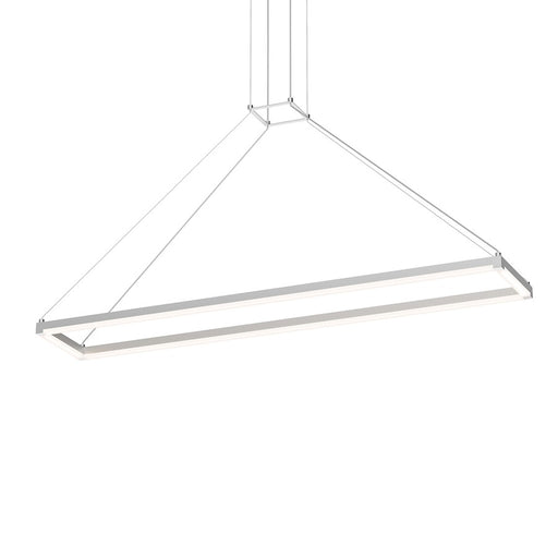 Sonneman Stix Rectangle 1Lt led 47" Pendant, Aluminum/Frosted - 2789-16-J20