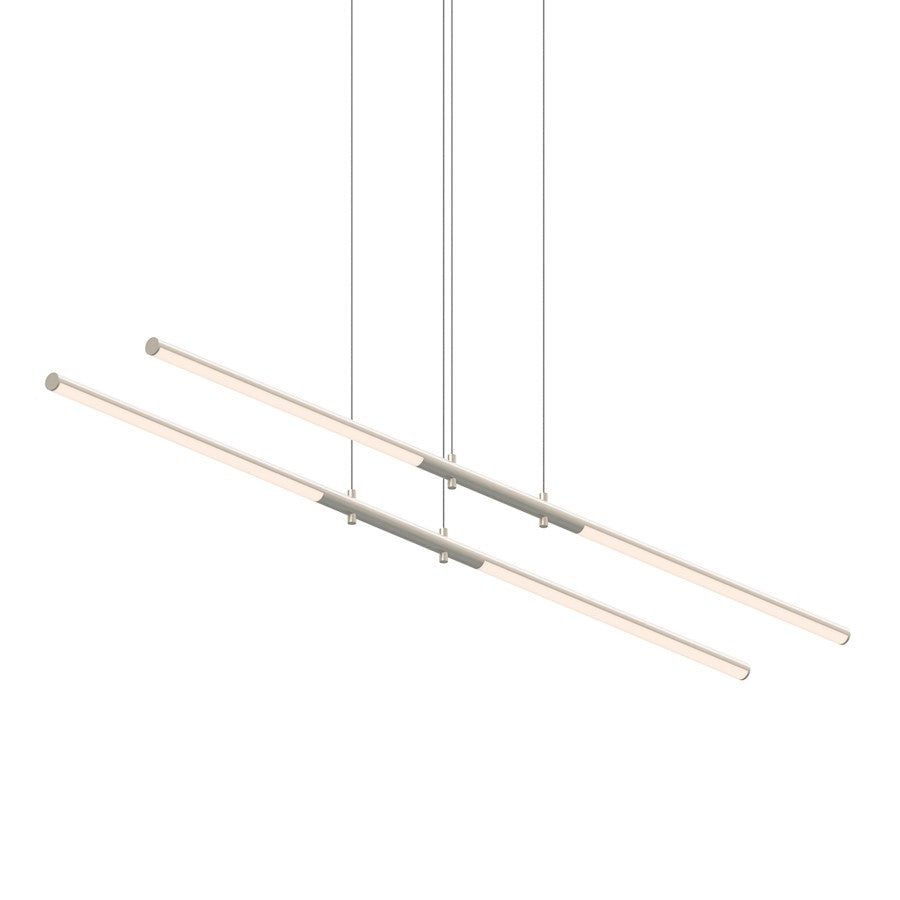 Sonneman Tik Tak 4 Light Tandem LED Pendant, Satin Nickel - 2801-13