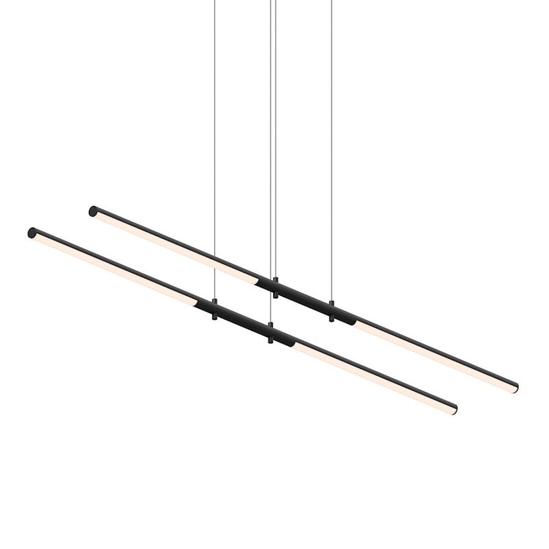 Sonneman Tik Tak 4 Light Tandem LED Pendant, Satin Black - 2801-25
