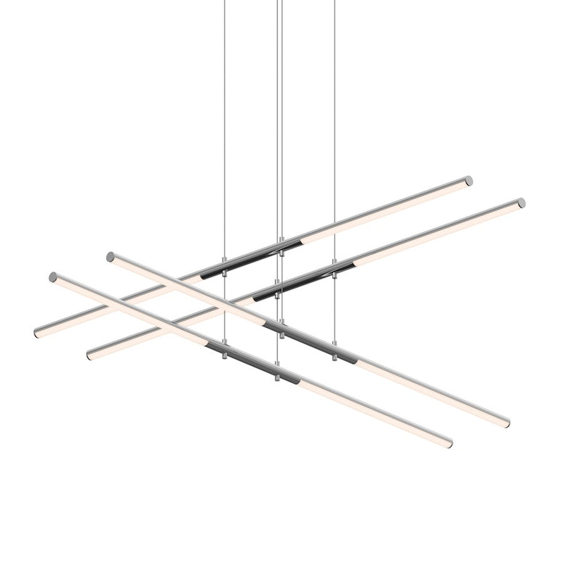Sonneman Tik Tak 8 Light Stack 2 Tier LED Pendant, Polished Chrome - 2802-01