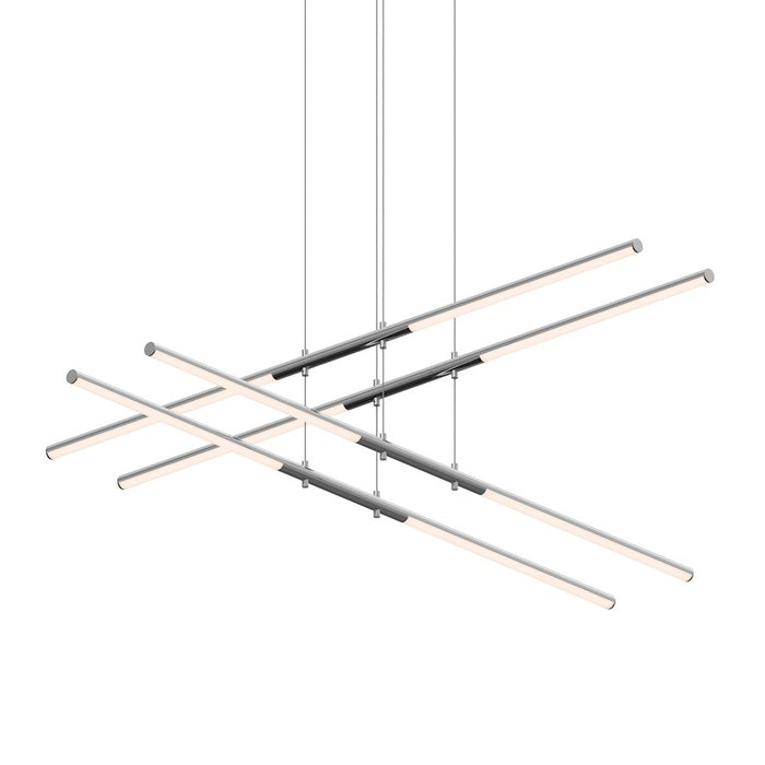 Sonneman Tik Tak 8 Light Stack 2 Tier LED Pendant, Polished Chrome - 2802-01