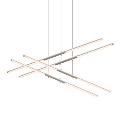 Sonneman Tik Tak 8 Light Stack 2 Tier LED Pendant, Satin Nickel - 2802-13