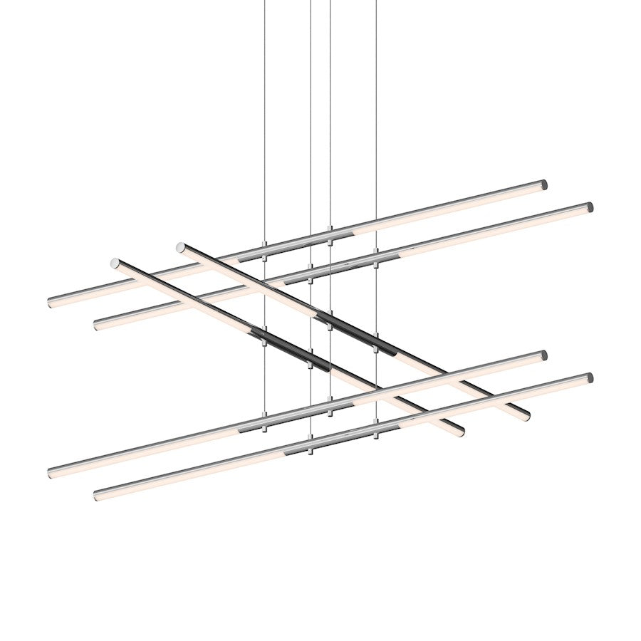 Sonneman Tik Tak 12 Light Stack 3 Tier LED Pendant, Polished Chrome - 2803-01