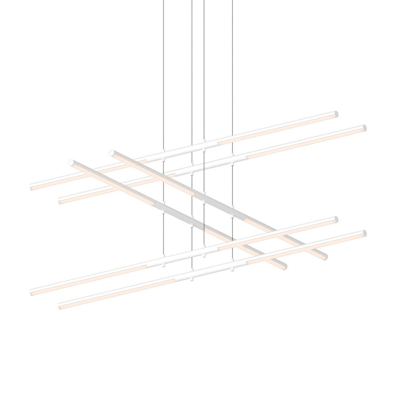 Sonneman Tik Tak 12 Light Stack 3 Tier LED Pendant, Satin White - 2803-03