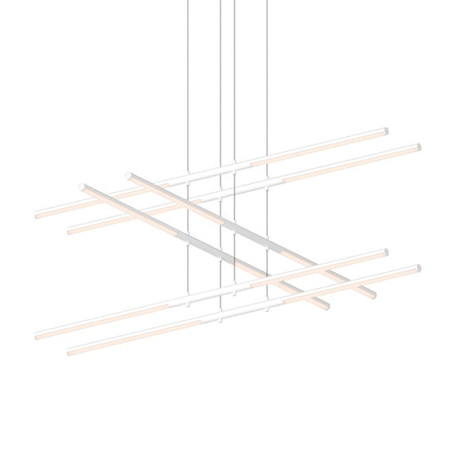 Sonneman Tik Tak 12 Light Stack 3 Tier LED Pendant, Satin White - 2803-03