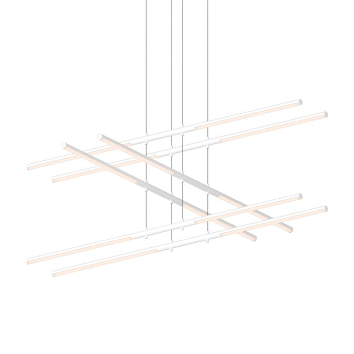 Sonneman Tik Tak 12 Light Stack 3 Tier LED Pendant, Satin White - 2803-03