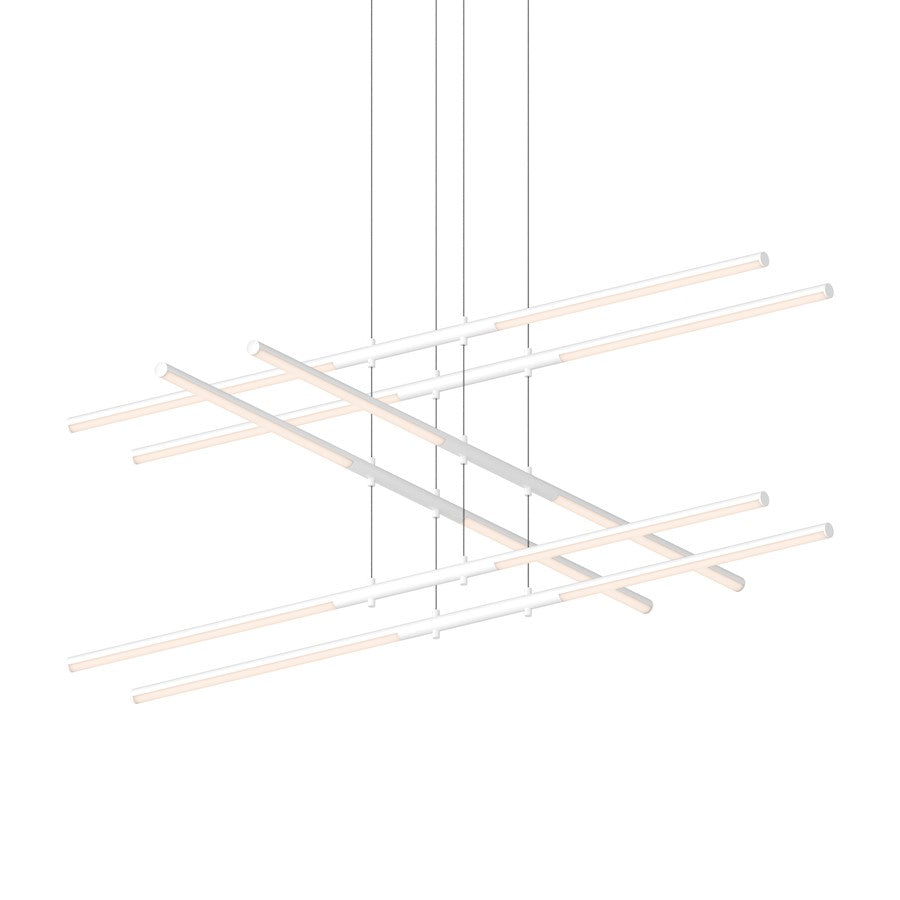 Sonneman Tik Tak 12 Light Stack 3 Tier LED Pendant, Satin White - 2803-03