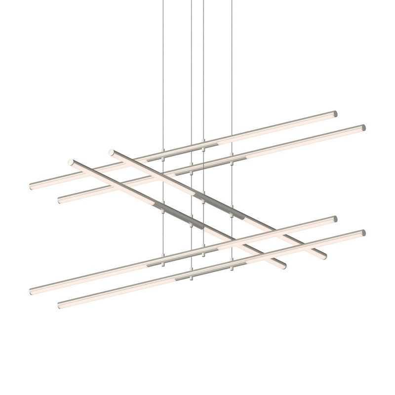 Sonneman Tik Tak 12 Light Stack 3 Tier LED Pendant, Satin Nickel - 2803-13