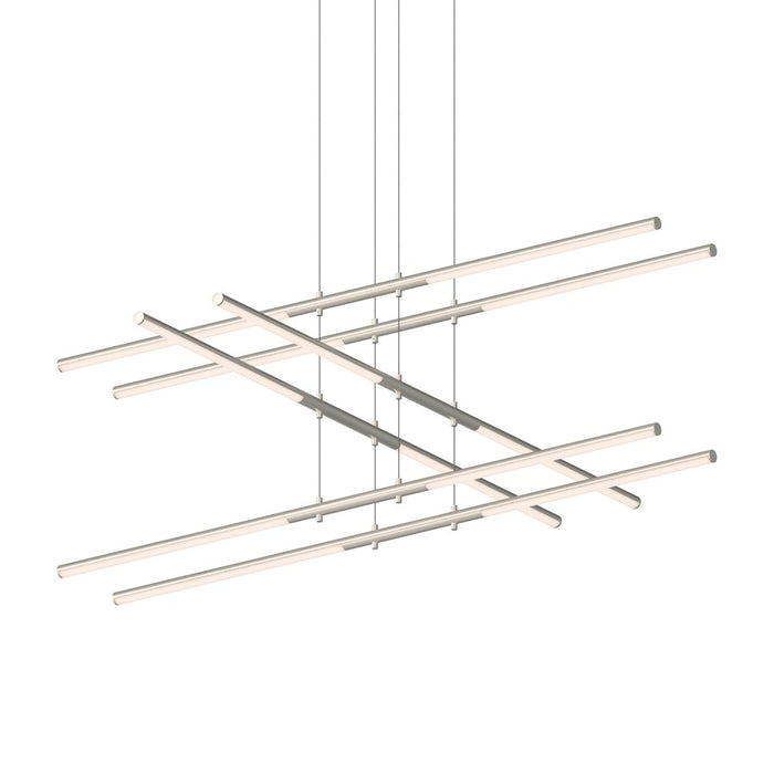 Sonneman Tik Tak 12 Light Stack 3 Tier LED Pendant, Satin Nickel - 2803-13