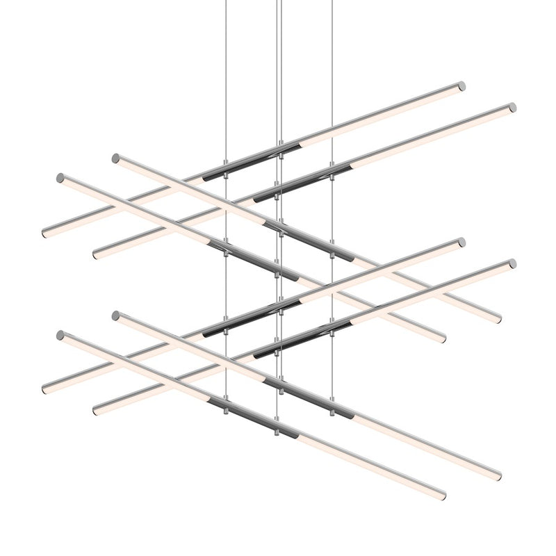 Sonneman Tik Tak 16 Light Stack 4 Tier LED Pendant, Polished Chrome - 2804-01