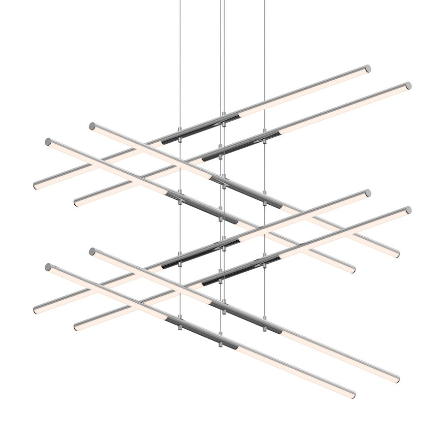 Sonneman Tik Tak 16 Light Stack 4 Tier LED Pendant, Polished Chrome - 2804-01