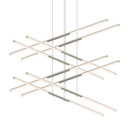 Sonneman Tik Tak 16 Light Stack 4 Tier LED Pendant, Satin Nickel - 2804-13