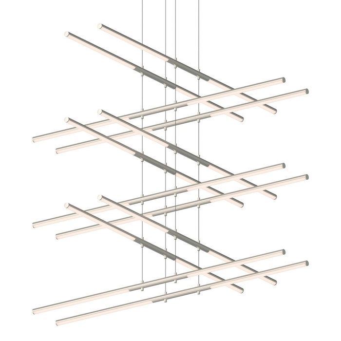Sonneman Tik Tak 24 Light Stack 6 Tier LED Pendant, Satin Nickel - 2806-13