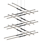 Sonneman Tik Tak 24 Light Stack 6 Tier LED Pendant, Satin Black - 2806-25