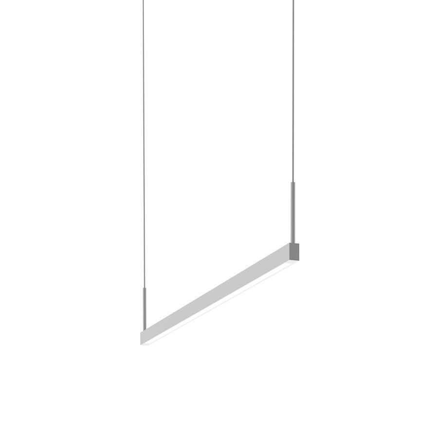 Sonneman Thin Line 1 Light 3' One Sided LED Pendant, Satin White - 334626