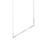 Sonneman Thin-Line 1Lt LED 4' Pendant, Satin Aluminum/White - 2816-16-4-J20