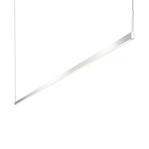 Sonneman Thin-Line 1Lt LED 8' Pendant, Satin Aluminum/White - 2816-16-8-J20