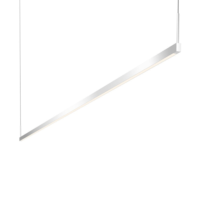 Sonneman Thin-Line 1Lt LED 8' Pendant, Satin Aluminum/White - 2816-16-8-J20