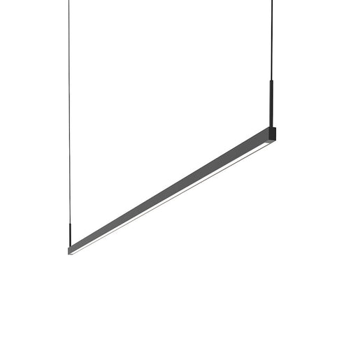 Sonneman Thin-Line 1 Light LED 6' Pendant, Satin Black/White - 2816-25-6-J20