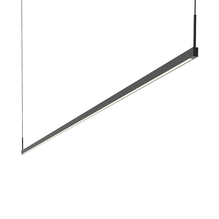Sonneman Thin Line 1 Light 8' One Sided LED Pendant, Satin Black - 2816-25-8