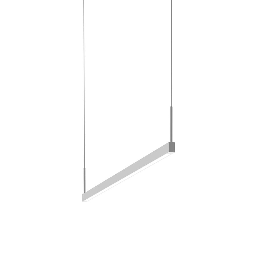 Sonneman Thin-Line 2 Light led 3' Pendant, Satin White/White - 2818-03-3-J20